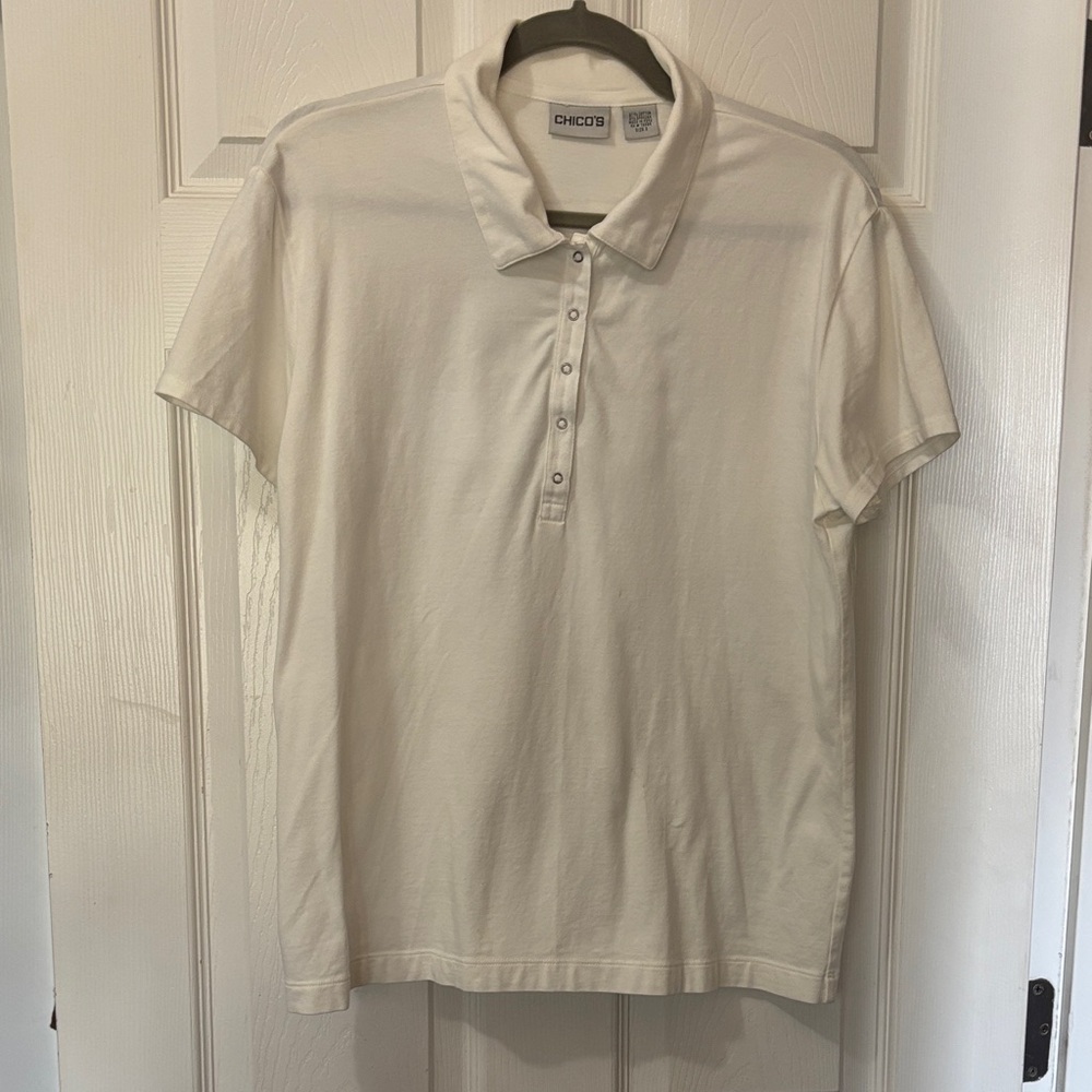 Chico's Snap front Polo size M